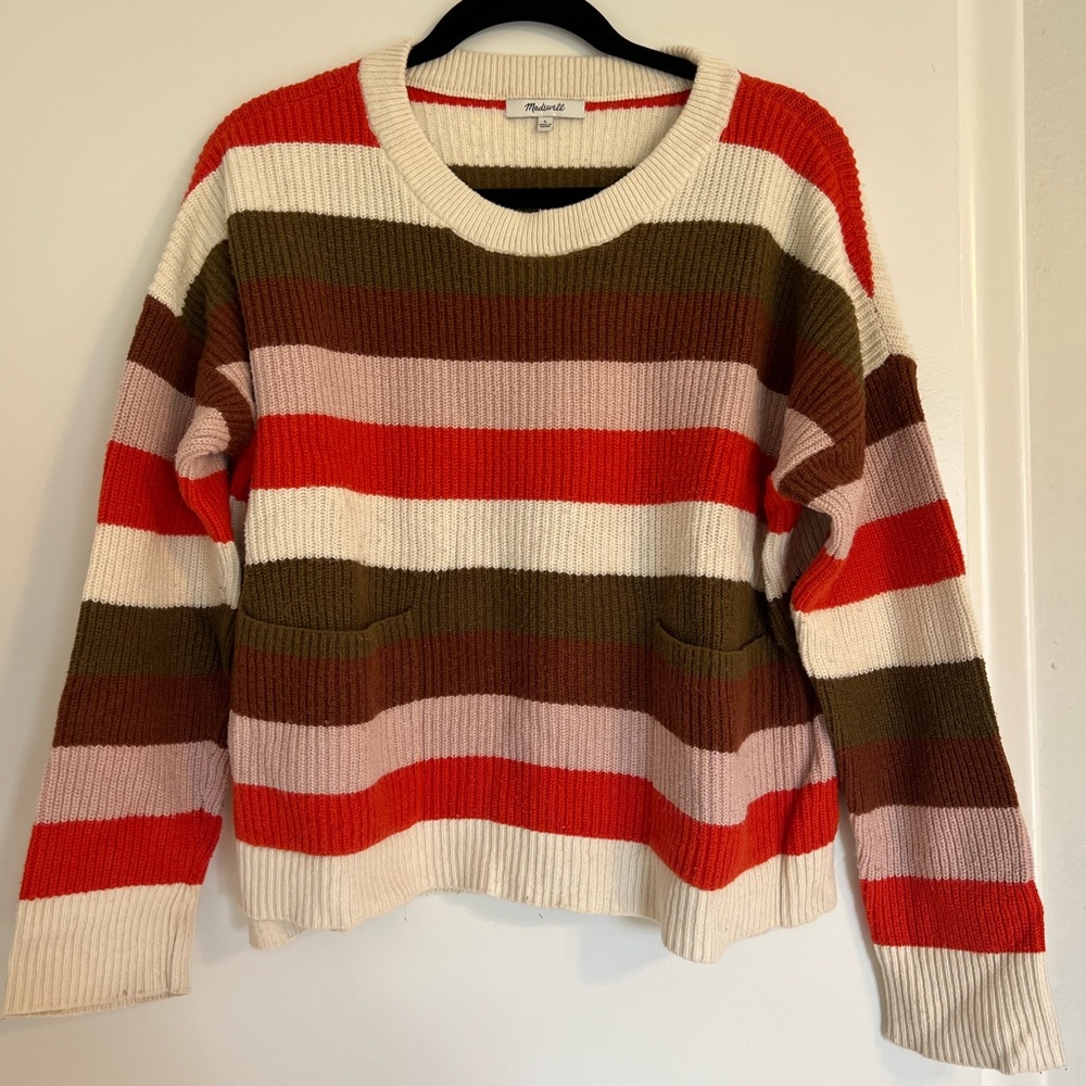 Madewell multicolor sweater, size L